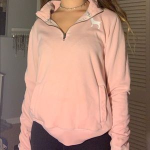 Pink quarter zip
